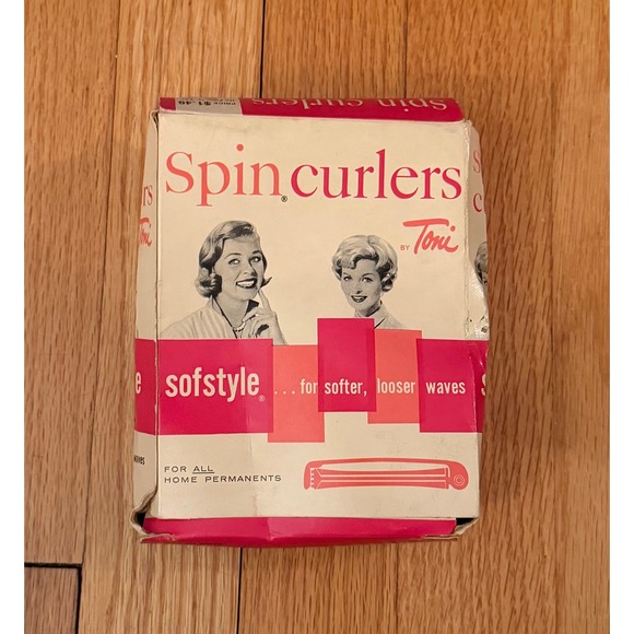 Toni Other - Vintage Toni Spin Curlers Sofstyle‎ Hair Rollers Mid Century Beauty Collectible